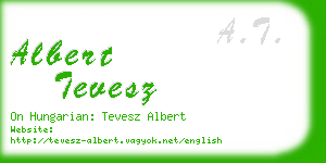 albert tevesz business card